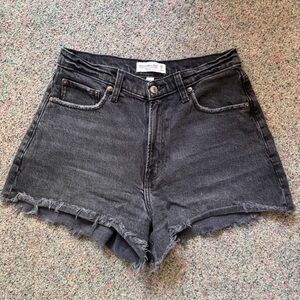 Abercrombie and fitch black denim shorts